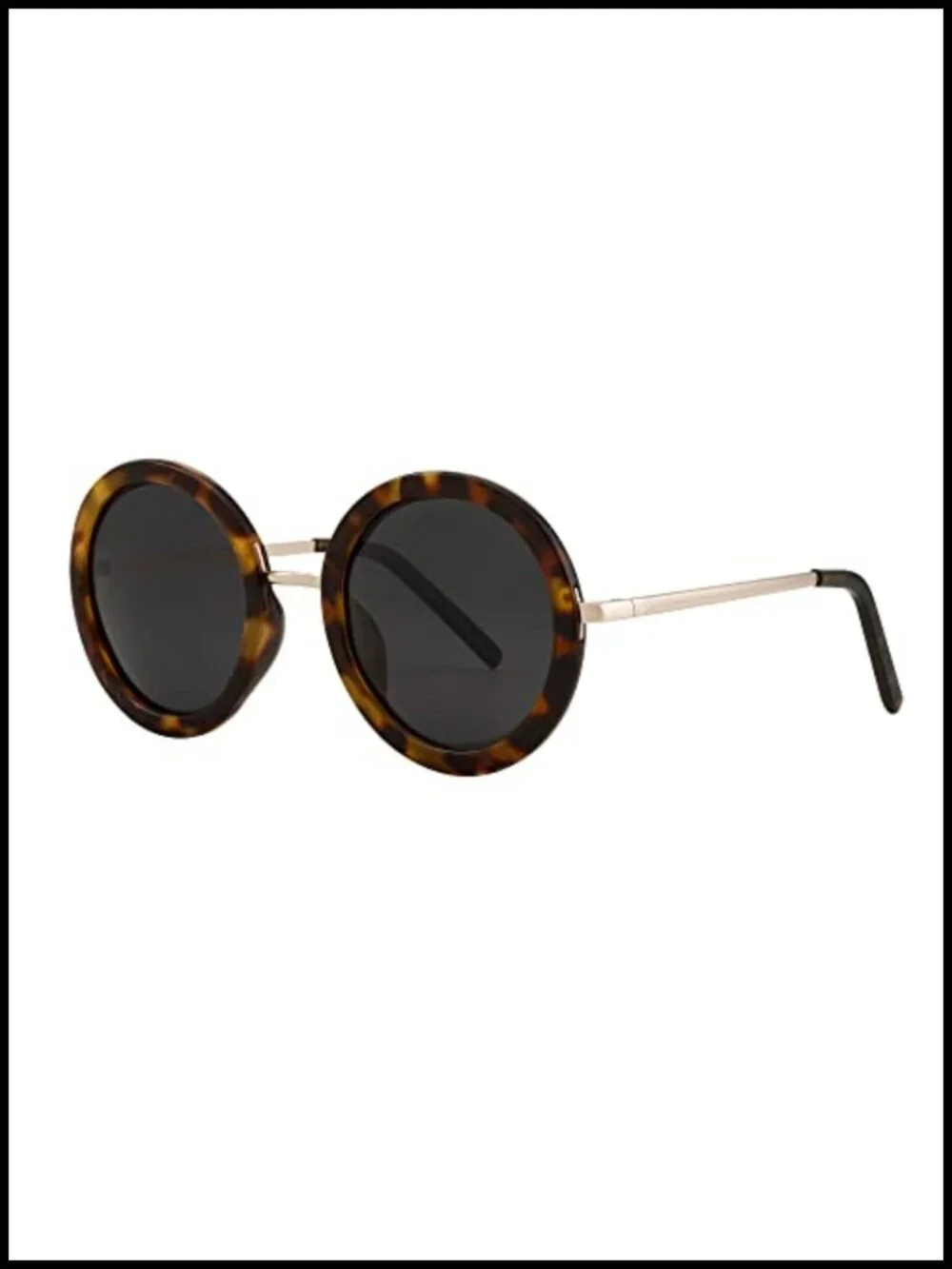 Polarized Retro Round Sunglasses Oversized Vintage UV Protection
